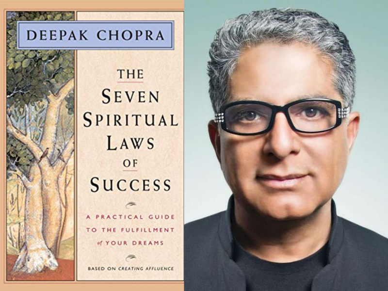 Cover of The Seven Spiritual Laws of Success by Deepak Chopra, with Picture of the Author